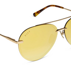 lenox aviators in gold brilliant gold mirror polarized