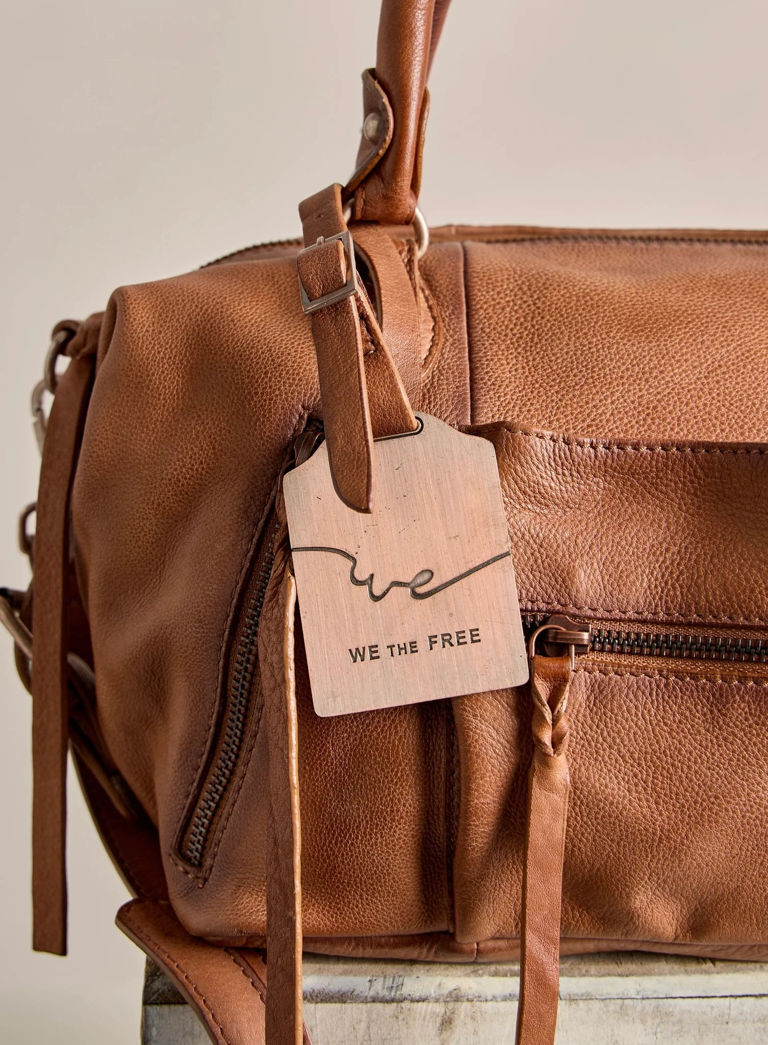 baby emerson tote bag in saddle