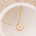 gold filled disc pendant - grammy