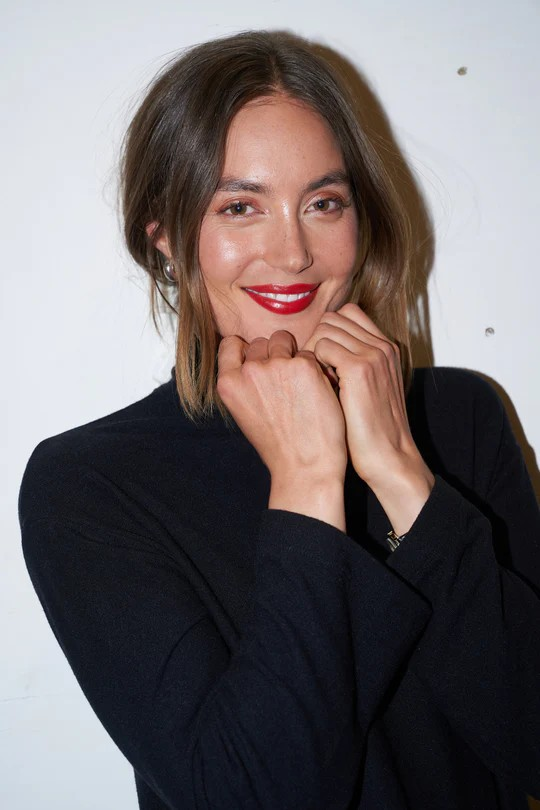 the anette brushed sweater dress in black