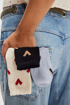 cupid's bow sock in black