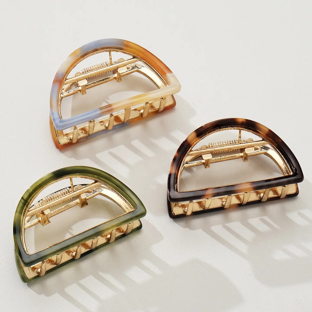 rosalie small half moon claw clip