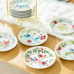 12 days of christmas fine porcelain appetizer plate set