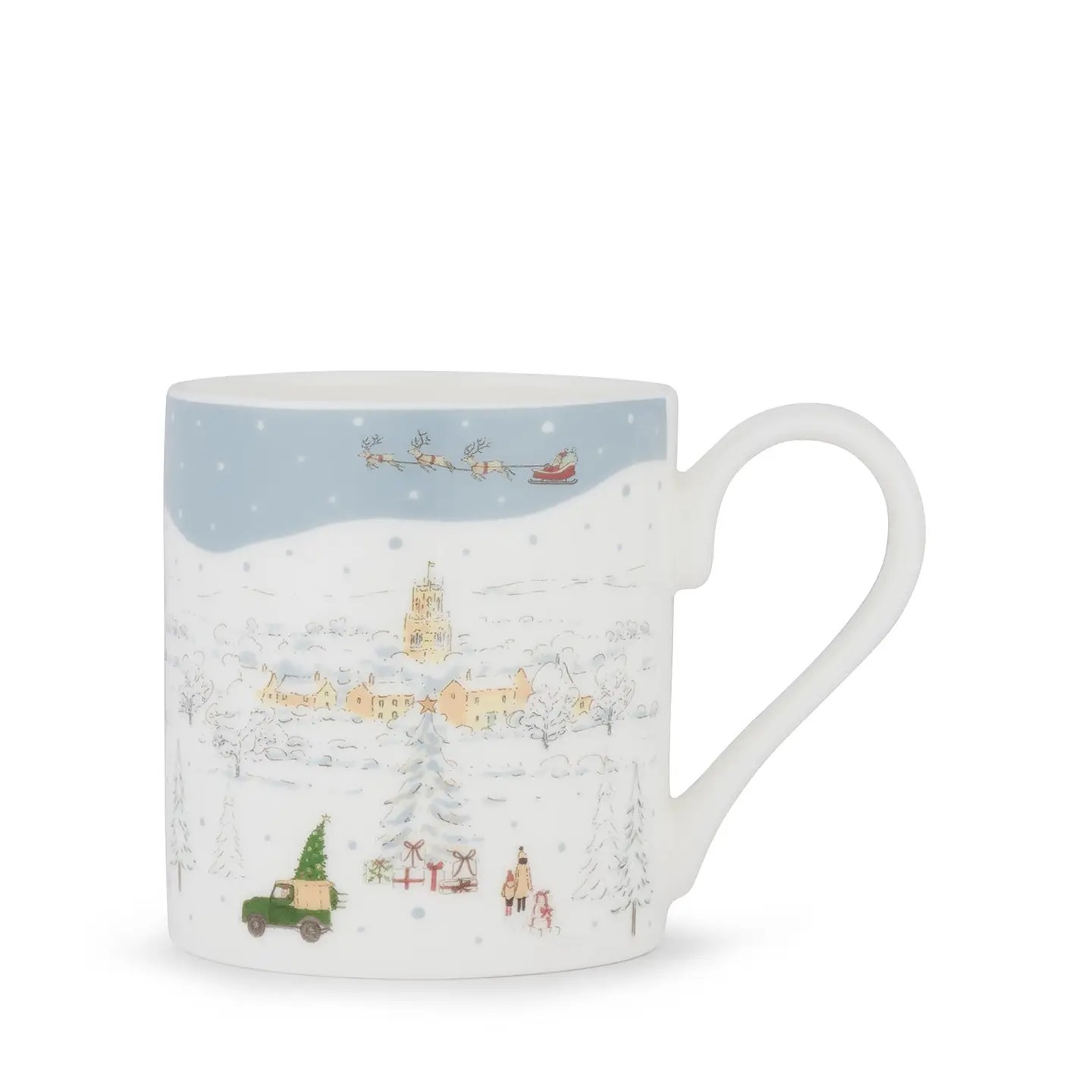 home for christmas scene mug