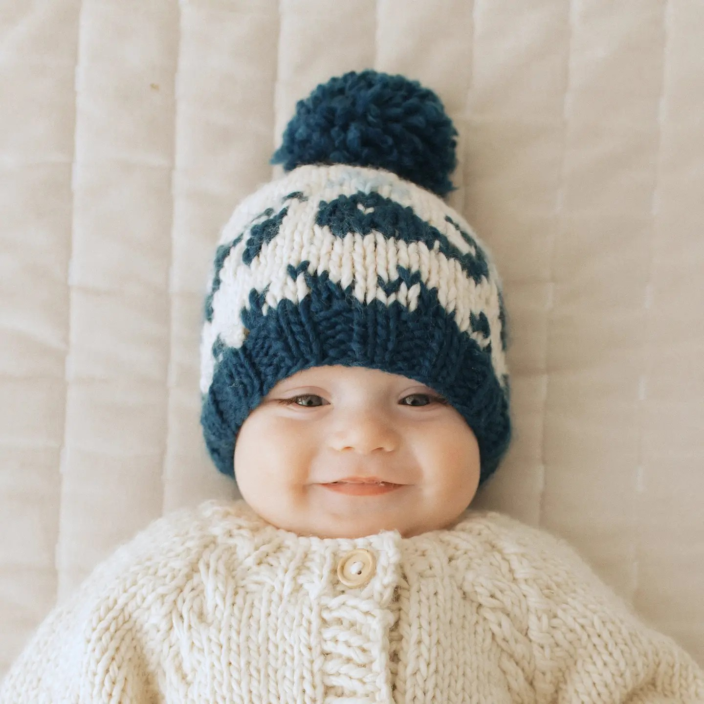 whale baby beanie knit hat