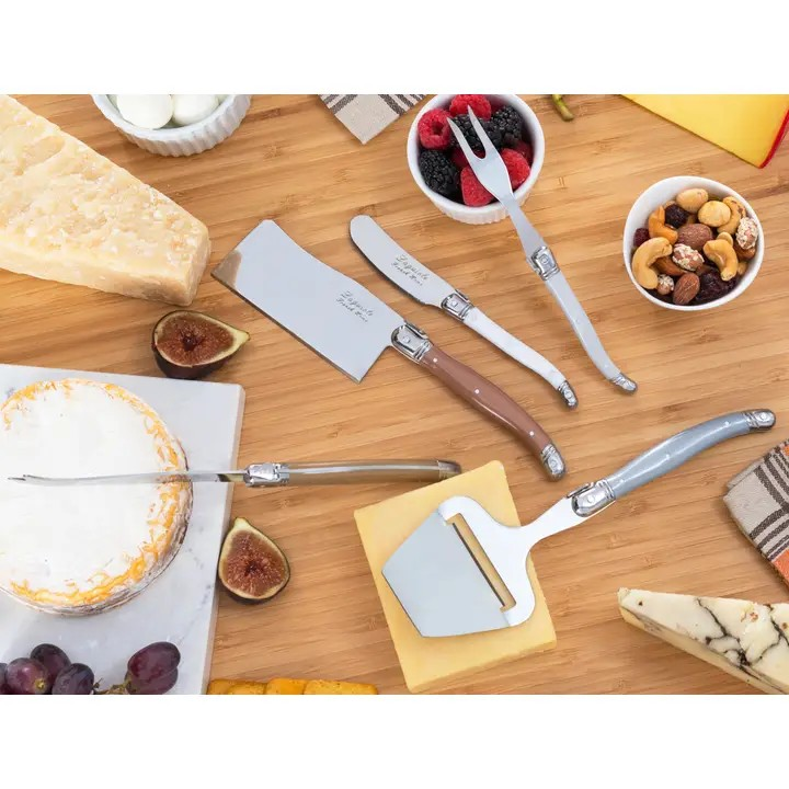 laguiole 5 piece cheese knife + slicer set