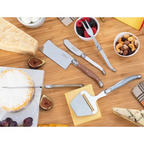 laguiole 5 piece cheese knife + slicer set