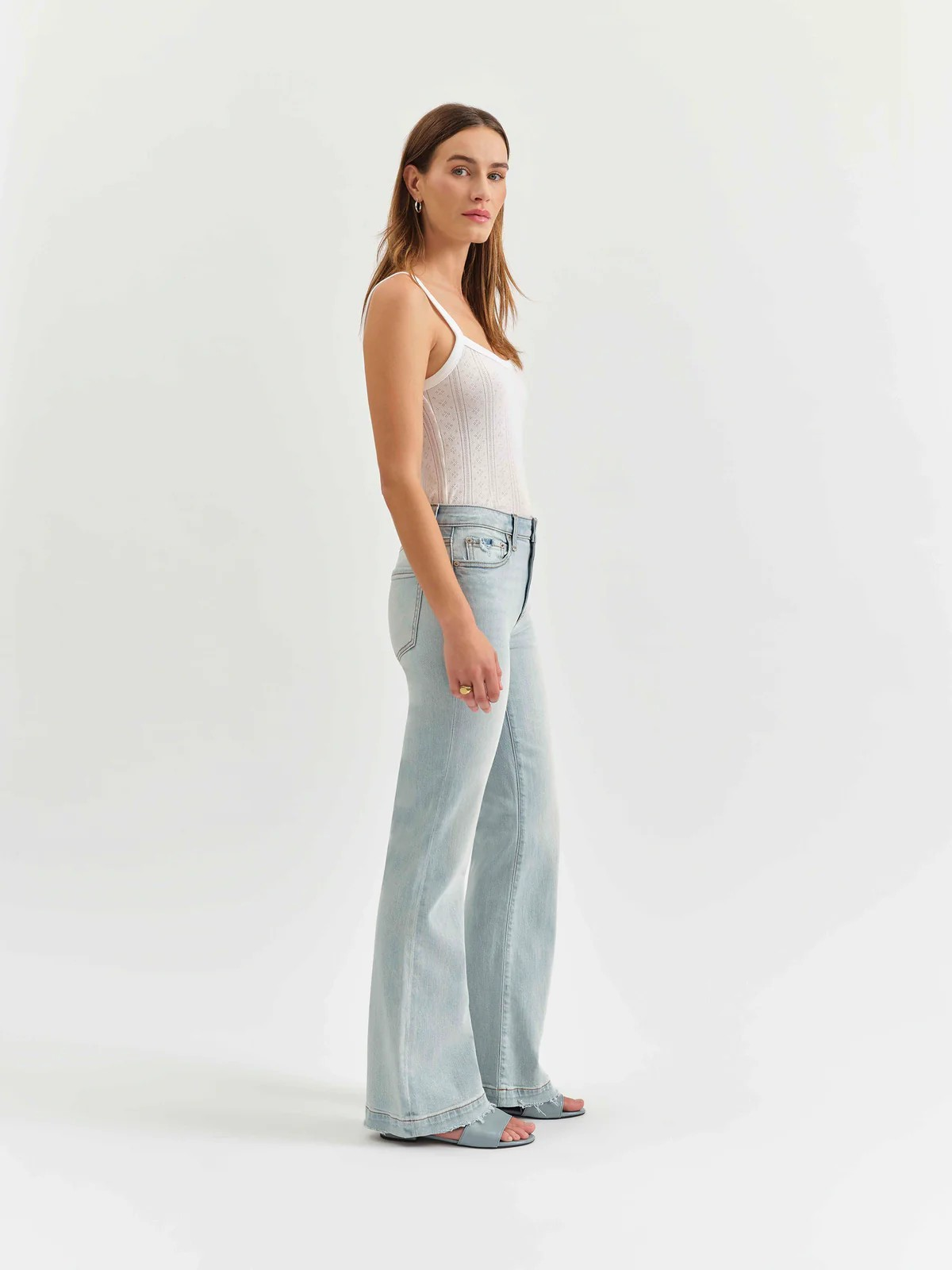 heartbreaker mid rise flare in vintage swoon