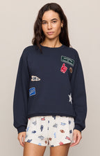 boyfriend patch sweatshirt
