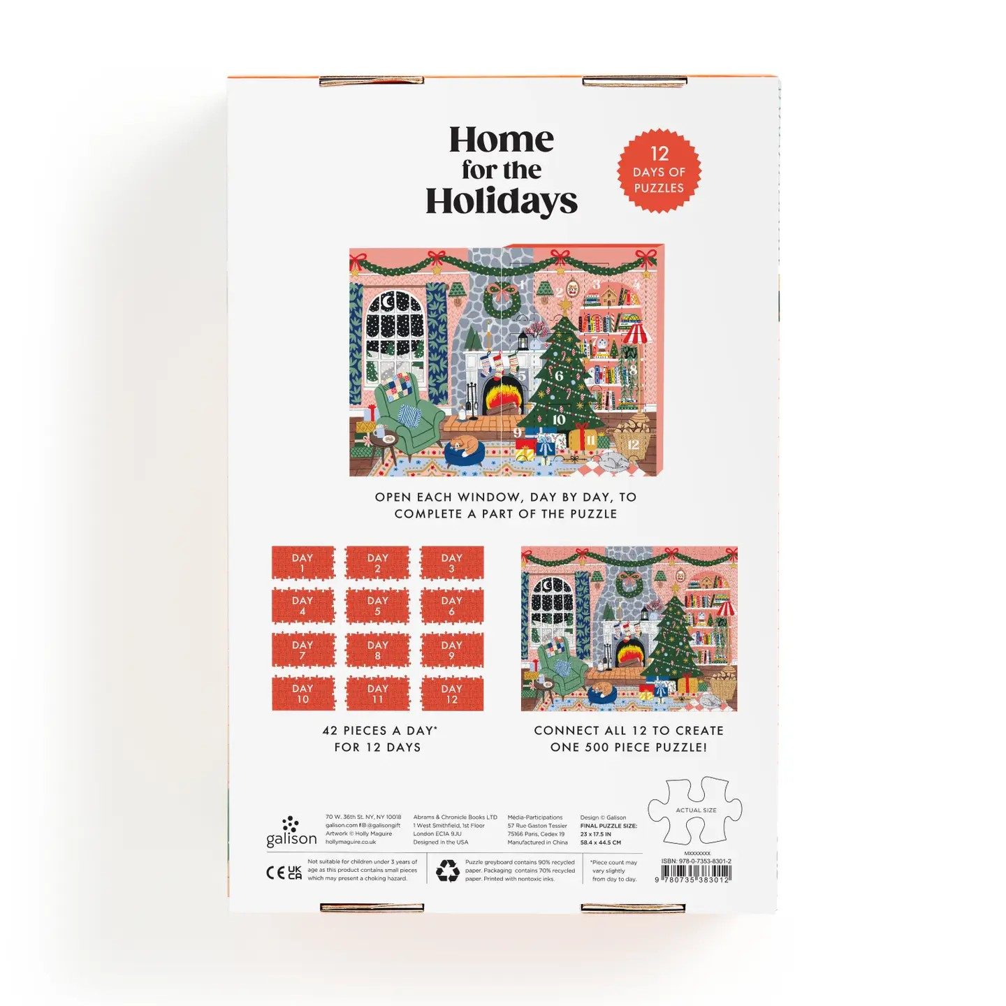 home for the holidays 500 piece advent calendar