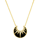 art deco sunburst necklace