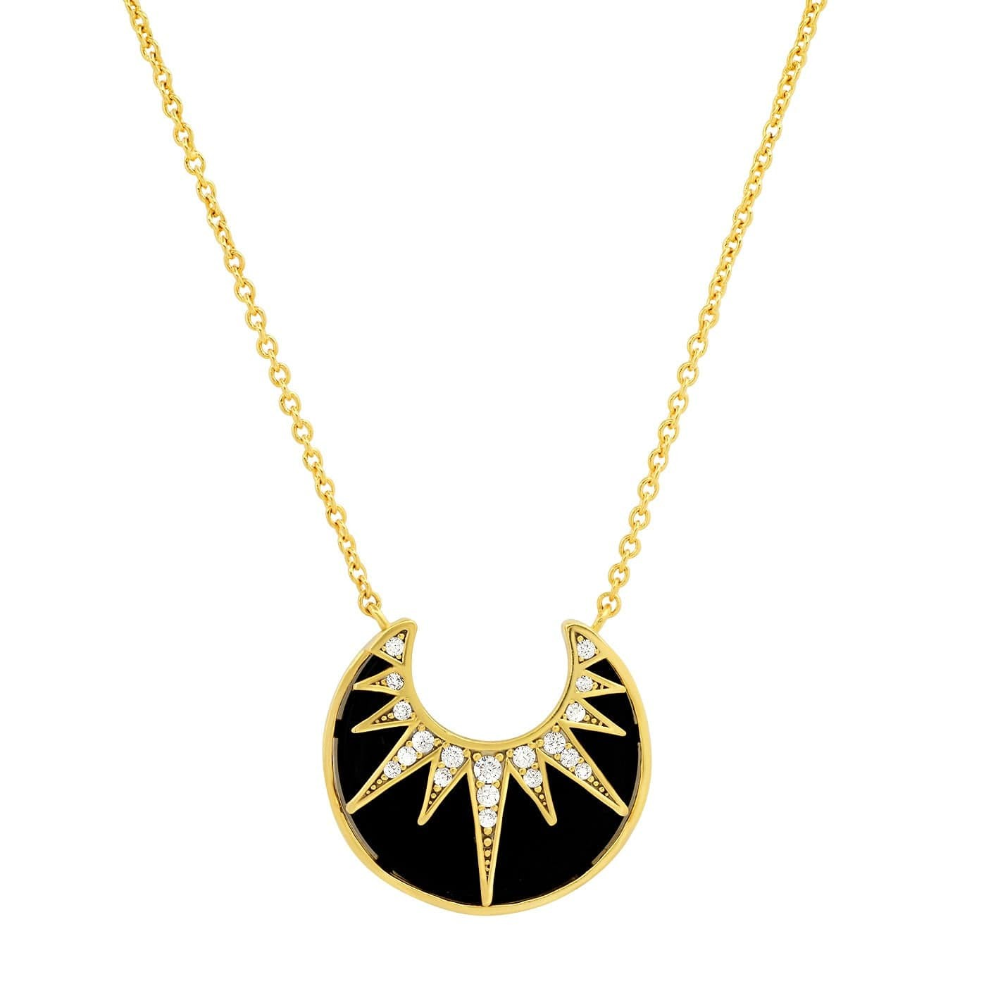 art deco sunburst necklace