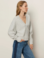 shimmer cardi in heather