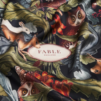 winter solstice tales green square scarf