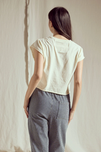 merry + bright crop tee