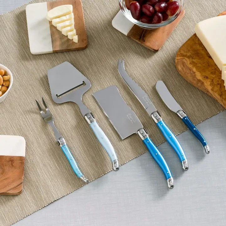 laguiole 5 piece cheese knife + slicer set