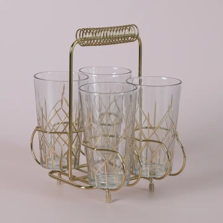 drinking glasses + caddy