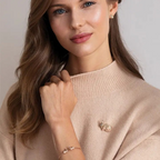 enamel rabbit brooch