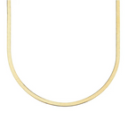 isabella herringbone necklace in gold
