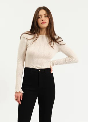 waverly pointelle crewneck long sleeve