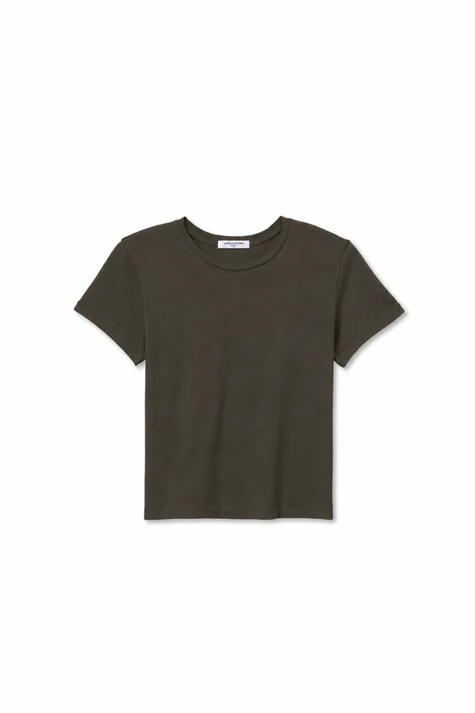 lisa recycled cotton slim crew tee
