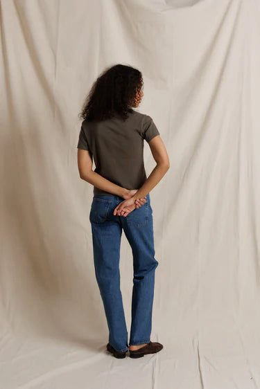 lisa recycled cotton slim crew tee