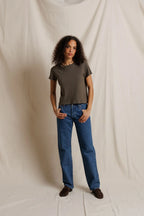 lisa recycled cotton slim crew tee