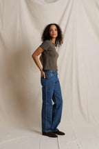 lisa recycled cotton slim crew tee