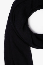 cashmere + silk scarf in black