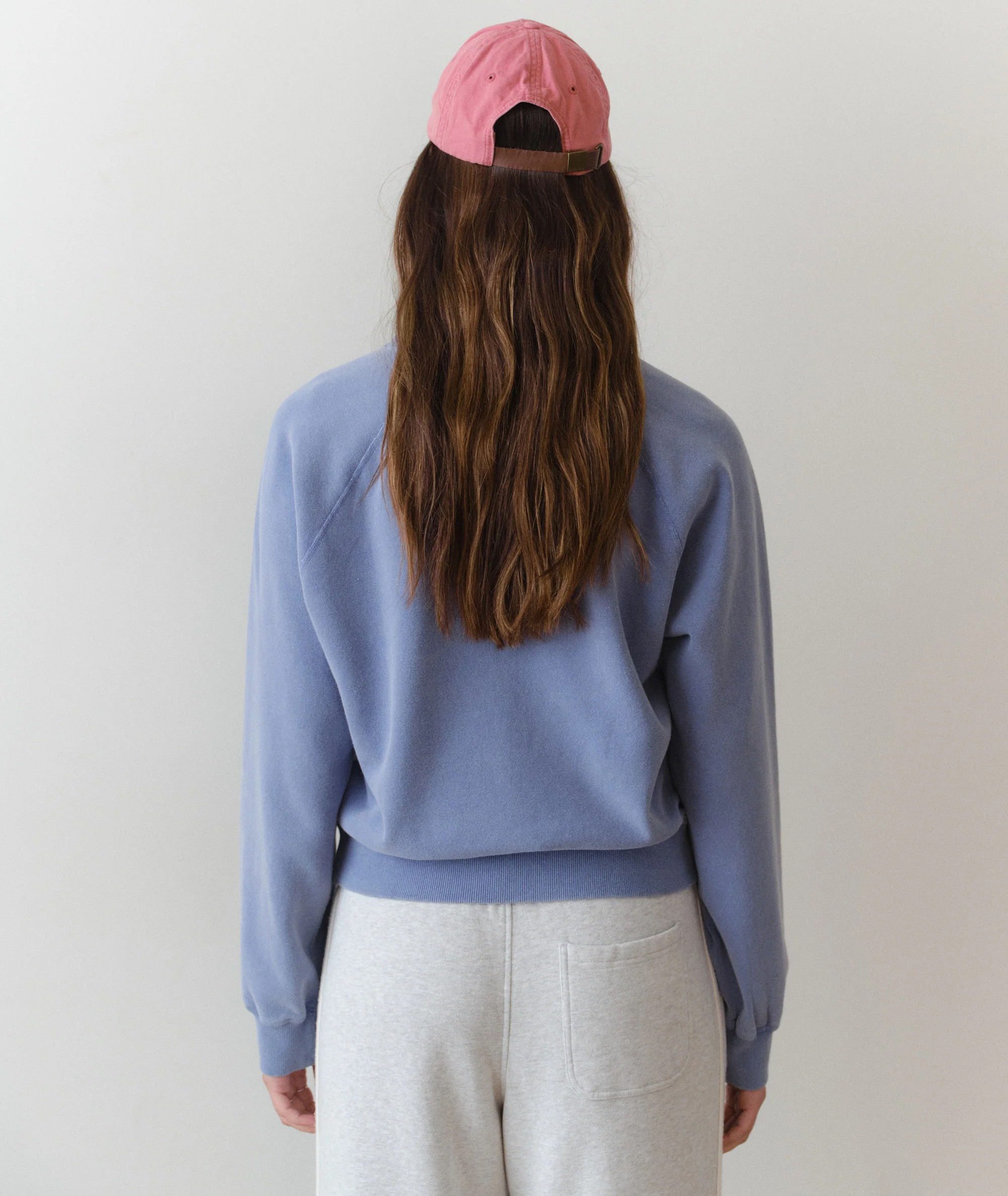 cloud 9 reversible crew neck in faded denim