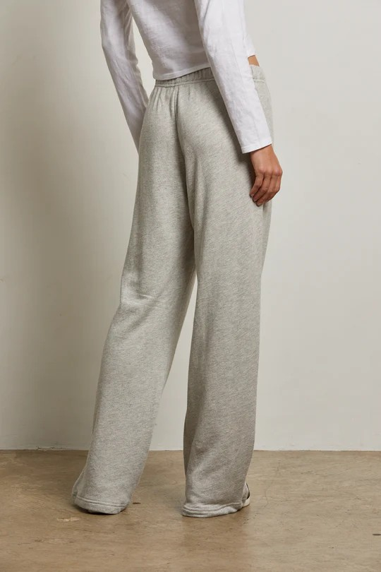 nora french terry pant in heather grey