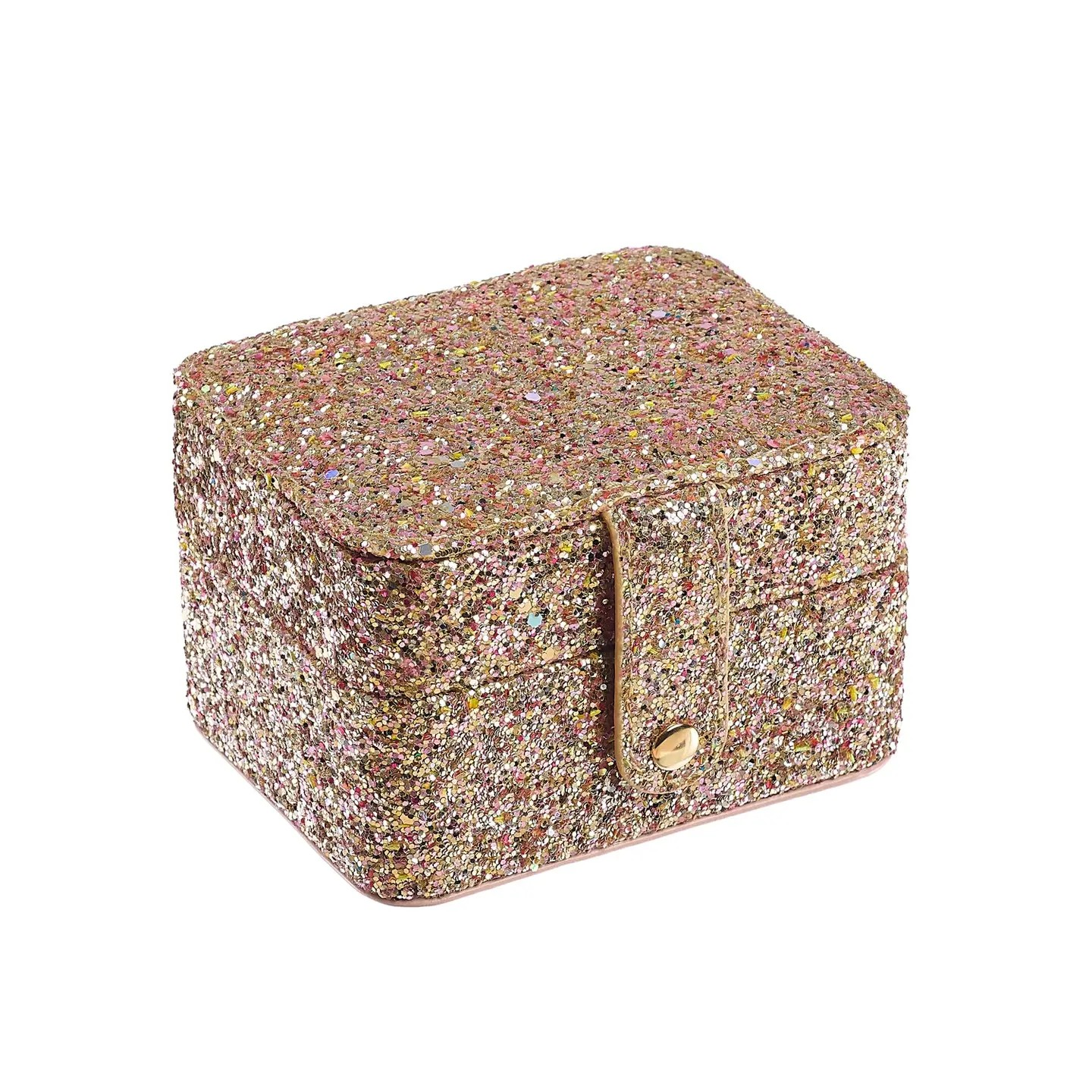 confetti glitter gold jewelry box