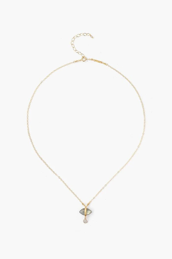 labradorite evil eye necklace