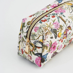 floral engravings cosmetic pouch