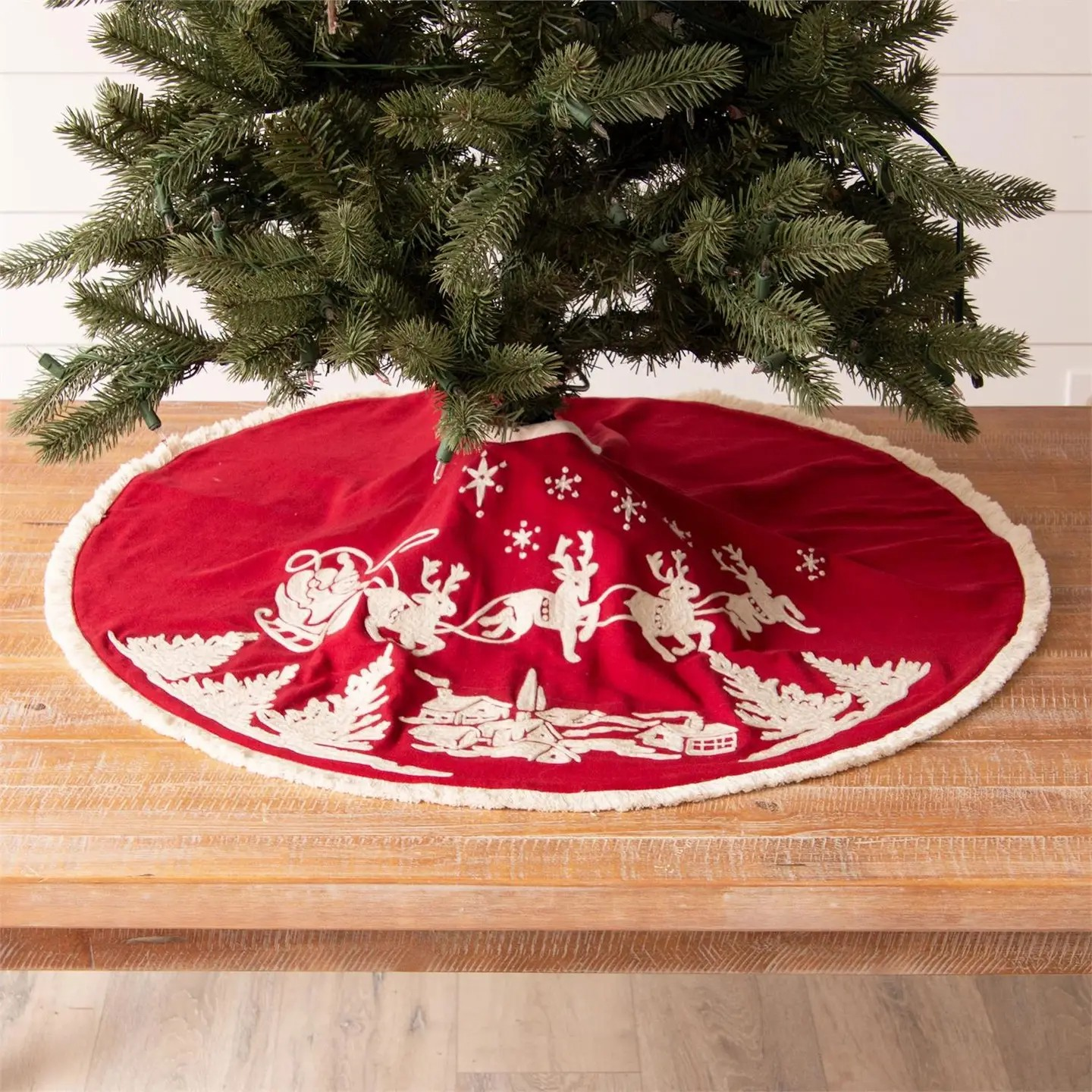embroidered tree skirt