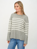 geralyn striped crew neck sweater