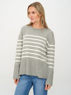 geralyn striped crew neck sweater