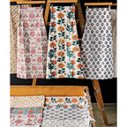 marigold block print apron