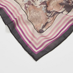 deco blooms candy stripe border lightweight scarf