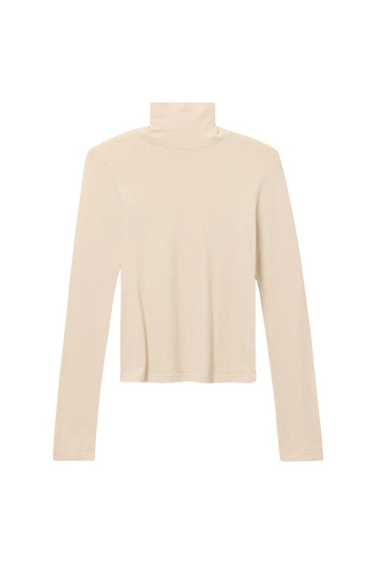 cindy recycled cotton turtleneck in sugar
