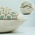 block print 20 x 20 pillow - bouquet