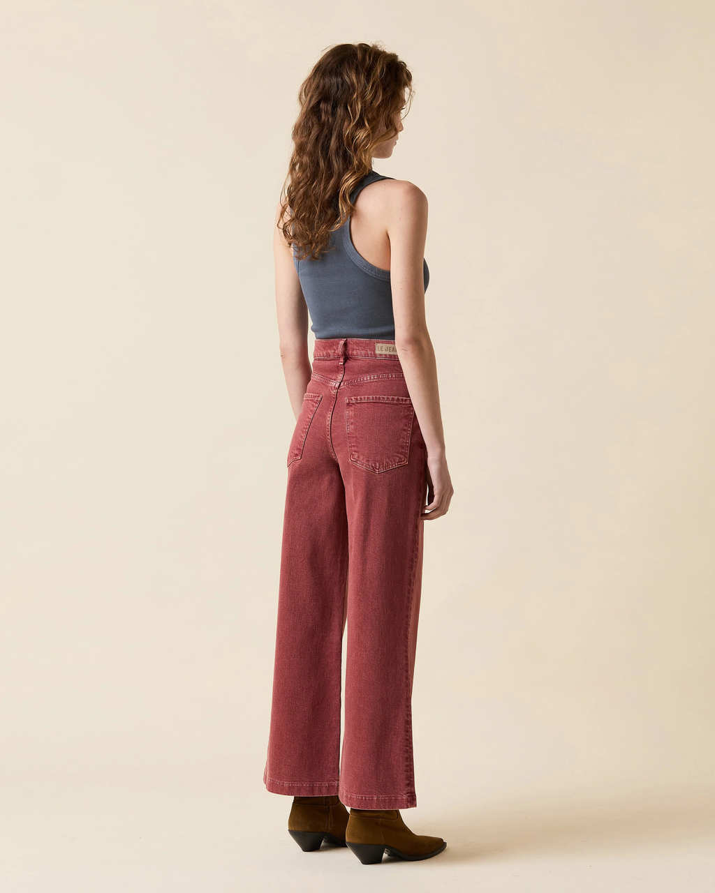 virginia wide leg ankle in sandwashed spiced