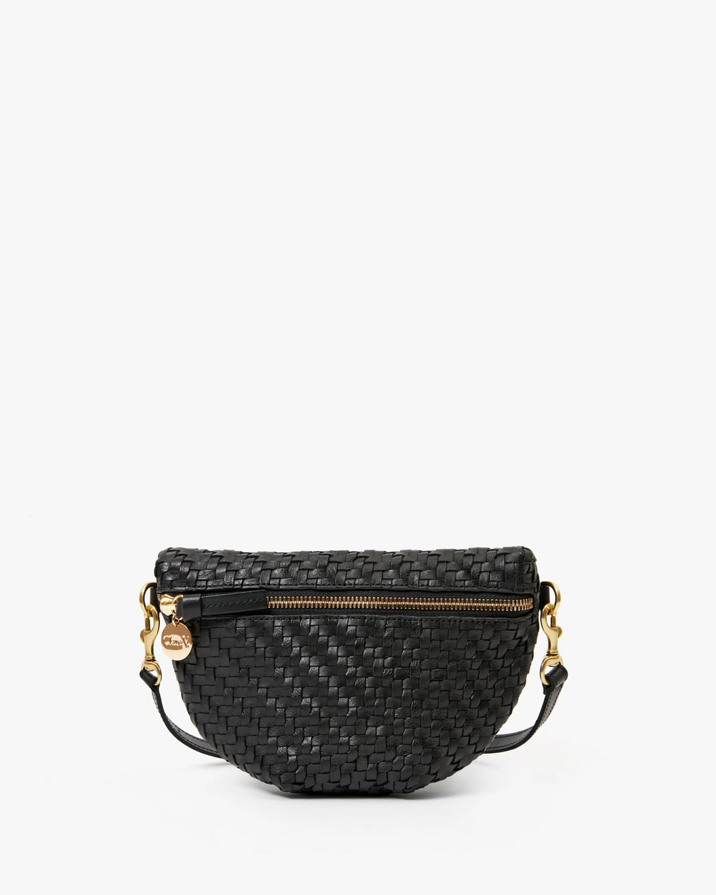 petite fanny in woven zig zag - black