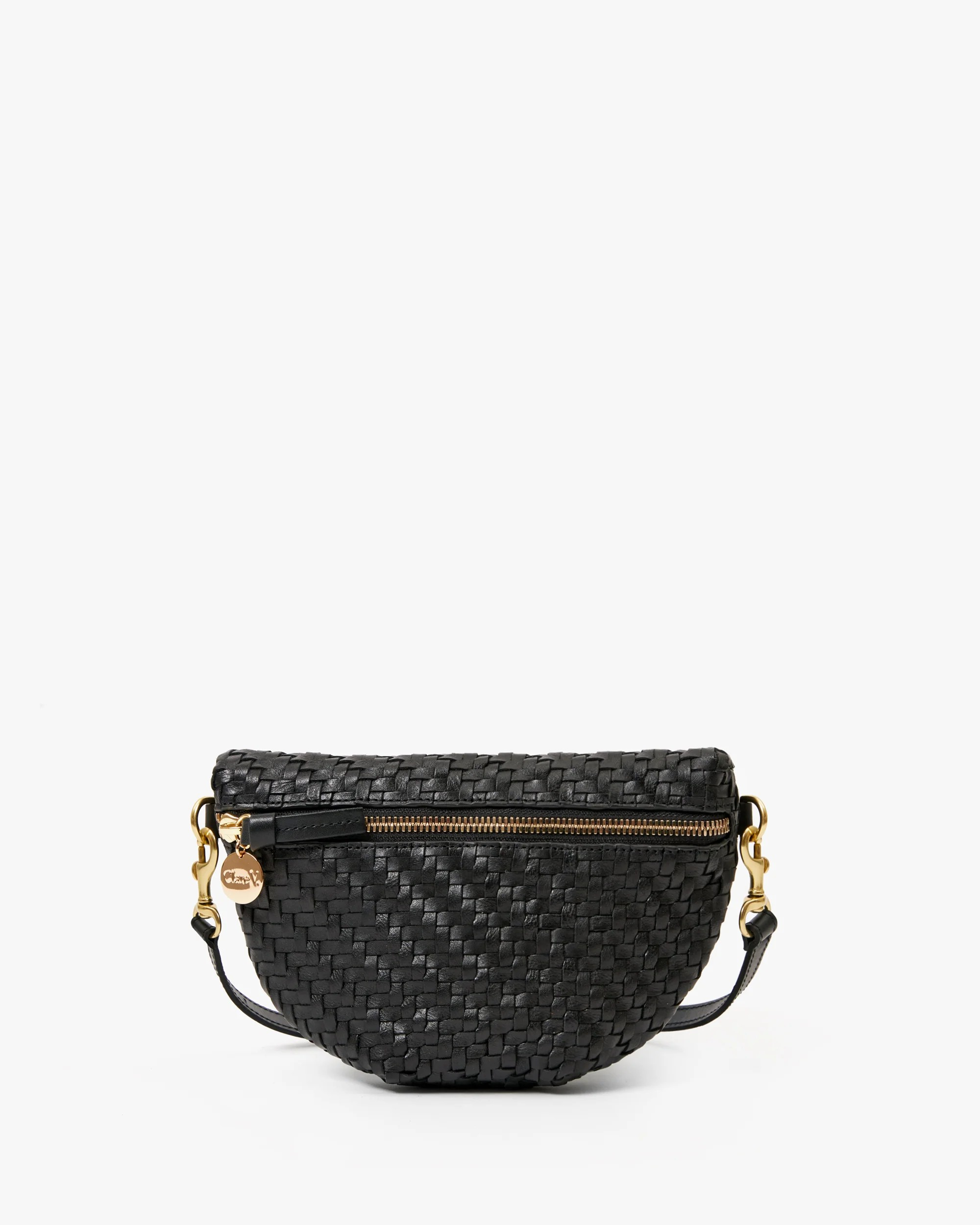 petite fanny in woven zig zag - black