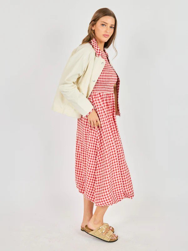 teacup gingham barn jacket