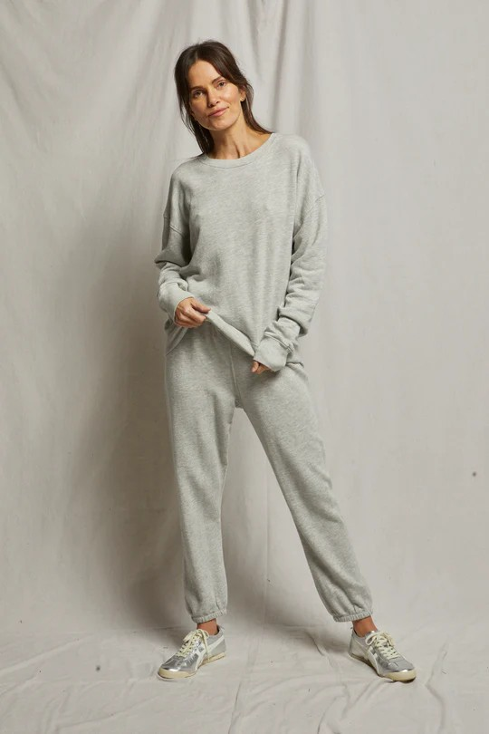 tyler french terry sweatshirt in heather grey