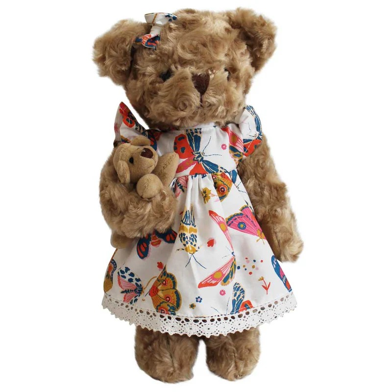 teddy in butterfly dress