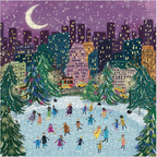 merry moonlit skaters 500 piece puzzle