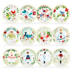 12 days of christmas fine porcelain appetizer plate set