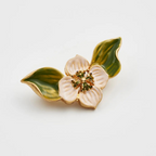 poppy anemone enamel brooch